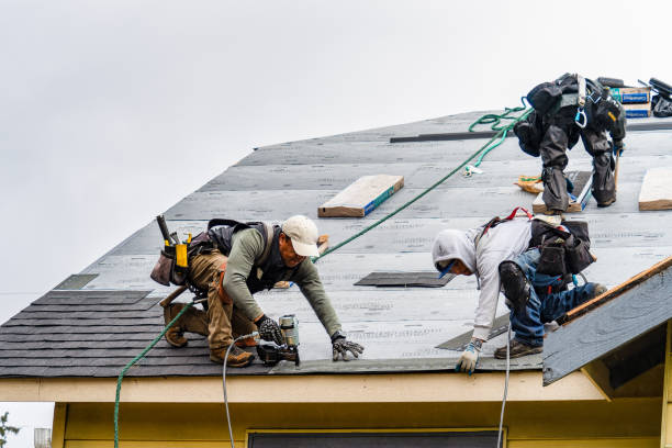 Professional Gutter Installation technician working in Windsor, CT